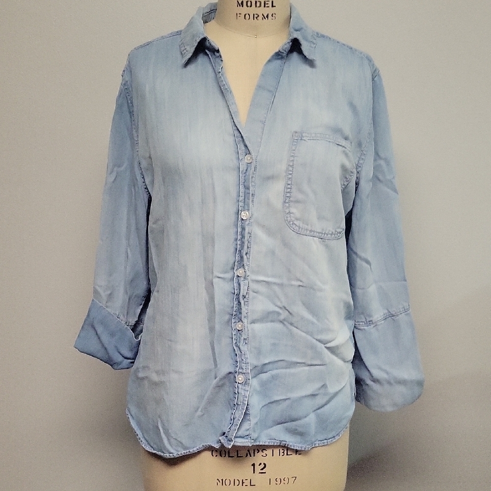 Chico's Soft Blue Button Down Shirt